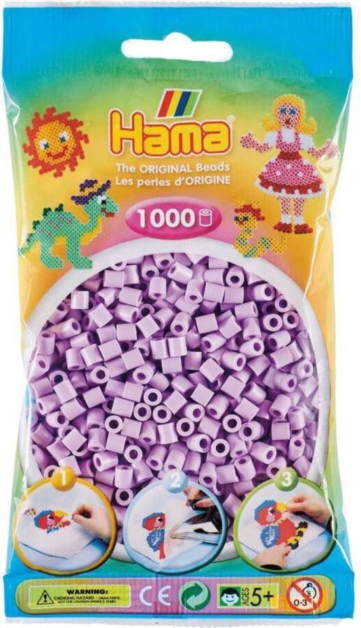 Hama Strijkkralen Lila Pastel 1000 Stuks