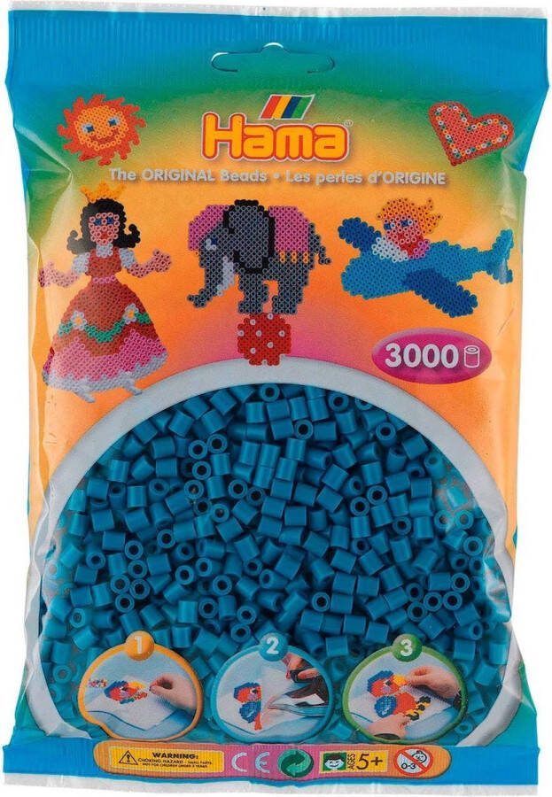 Hama Strijkkralen Petrol Blauw (201-83) 3000st.
