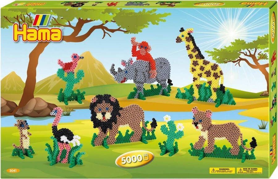 Hama Strijkkralen Hama cadeauset strijkkralen safari 5000-delig
