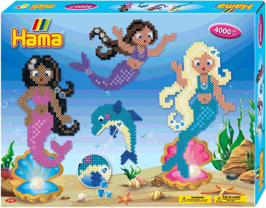 Hama Strijkkralen Zeemeerminnen Set 4000 Stuks Multicolor Glitter