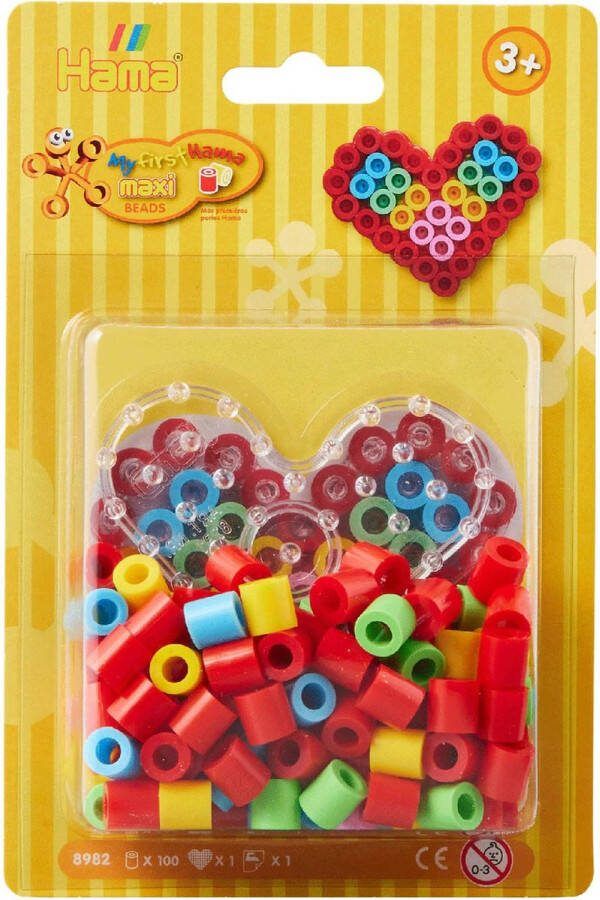 Hama Strijkkralenset Maxi Hart 100st