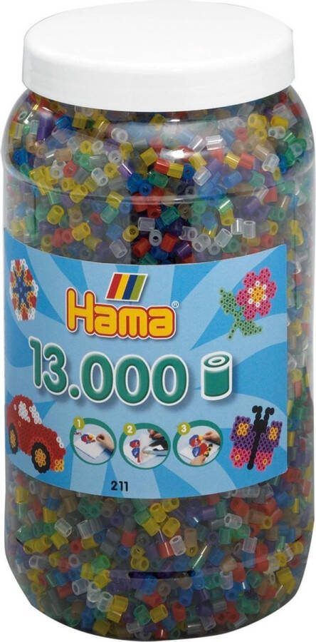 Hama Strijkkralenpot Transparantmix (13000St) (211-53)