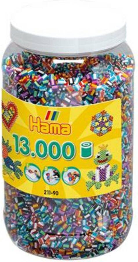 Hama Strijkkralenpot Gestreept (13000 St) (211-90)