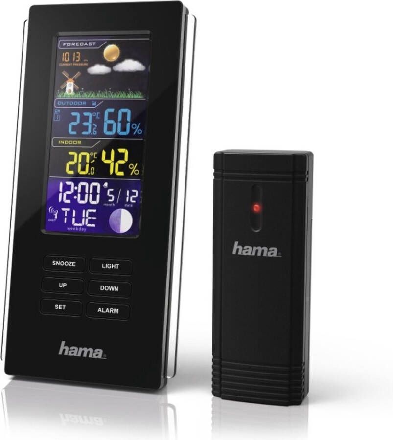 Hama Weerstation Außensensor Funk Innen- Außentemperatur Wettervorhersage