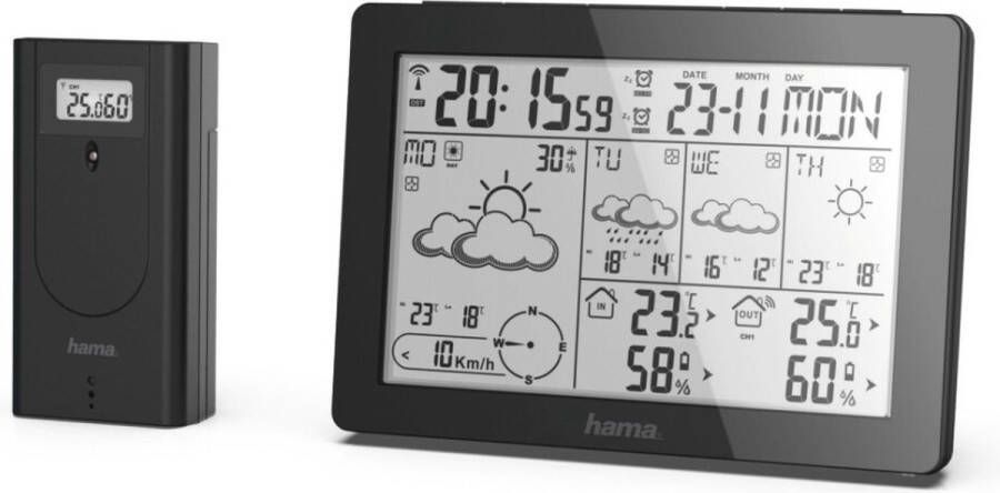 Hama Weersvoorspelling-centrum Meteotime Zwart