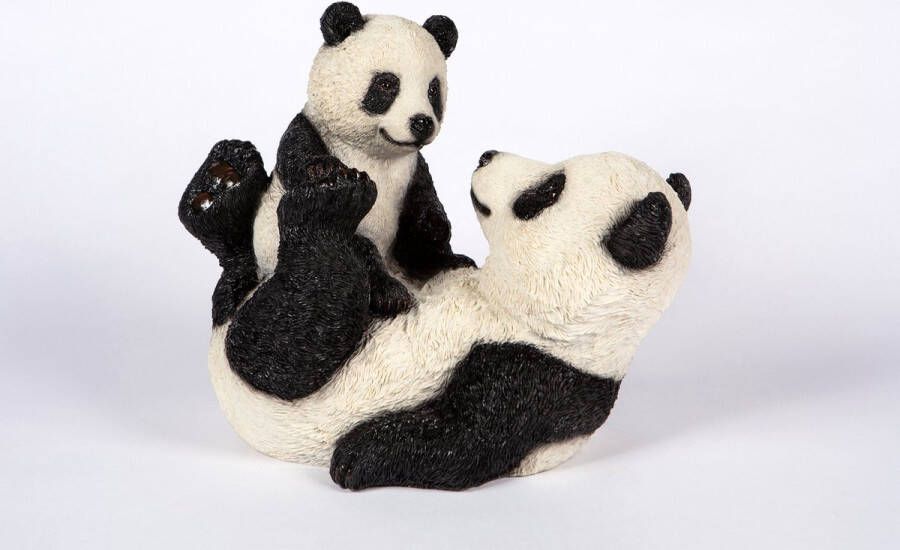 Hamac Panda met jong Tuinbeeld