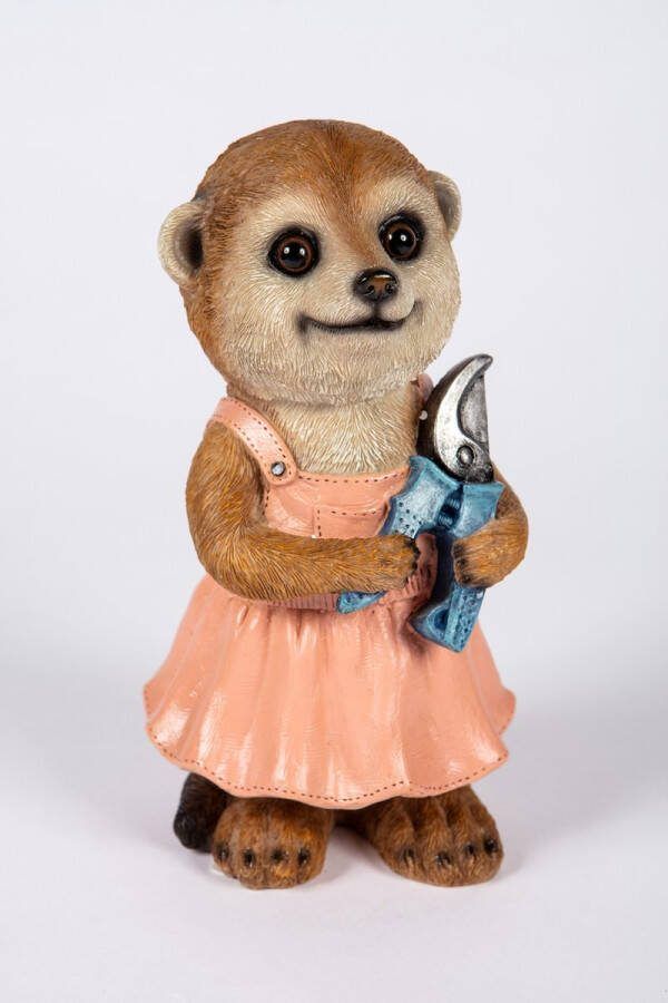 Hamac Tuinierend meisje Meerkat Tuinbeeld