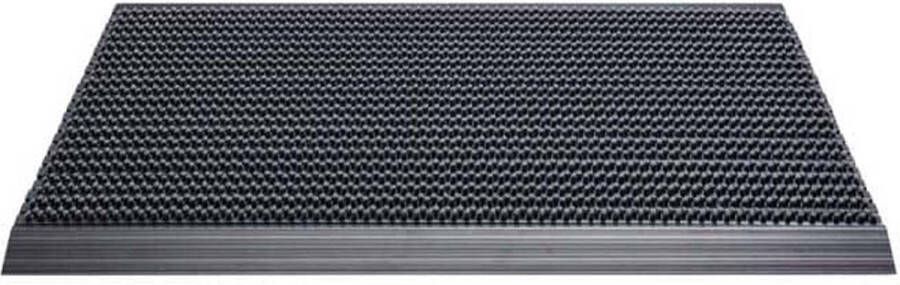 HAMAT Buitenmat Outline Grigio Donker grijs zwart 116 (Borstelmat) 50 cm x 80 cm