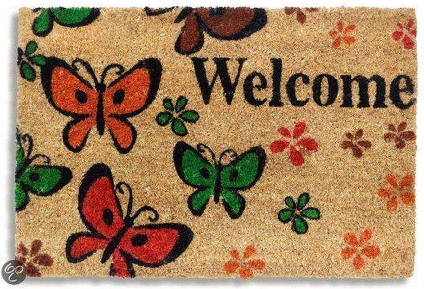 HAMAT Deurmat Ruco Print 40x60 welcome Butterfly