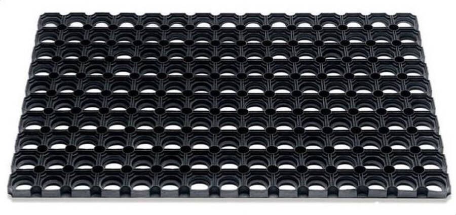 HAMAT Domino Vloermat 40x60 Zwart Rubber 350015