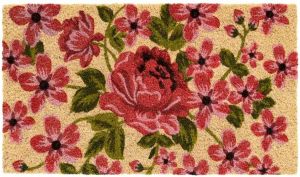 HAMAT Ruco Print Roses 45 x 75 cm Kokosmat met bloemen