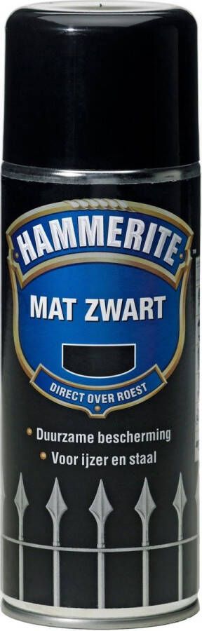 Hammerite Metaallak Spuitbus Matzwart 400ml