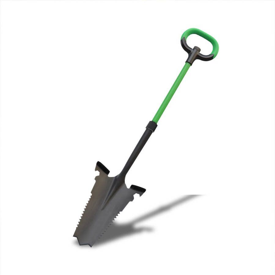 Hammersmith RayzerShovel All-in-One Spade Tuiniersschop voor harde steenachtige grond Schop met wortelzaag en soft-touch handvat Extra brede profielrand 115cm lengte Tuinschop