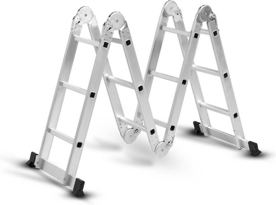 Hammersmith SuperLadder De universele ladder met 14 functies multifunctionele ladder gemaakt van vliegtuig aluminium tot 3 4m 12 sporten met rubberen antislipvoeten