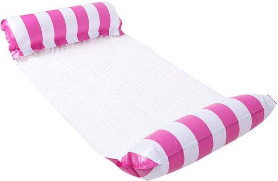 Hammick WaterHangmat- Waterspeelgoed- Opblaasbare Waterhangmat- Zwembad- Opblaasbare Lucht Matras- Opblaasbaar Voeten en Hoofdkussen Zwembad Lucht bed Roze