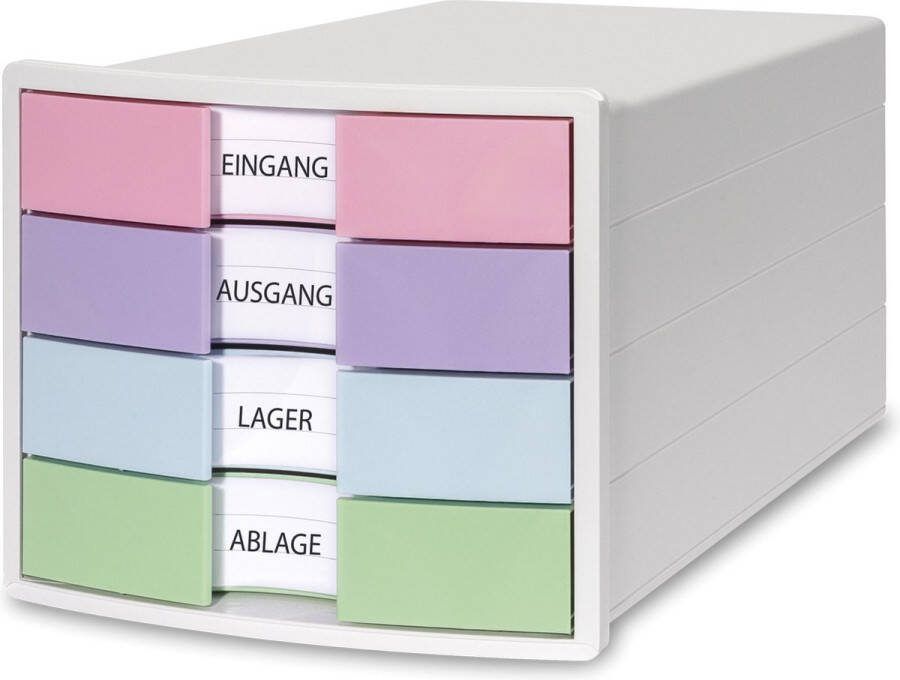 Han ladekast Impuls met 4 gesloten laden wit pastel HA-1012-129