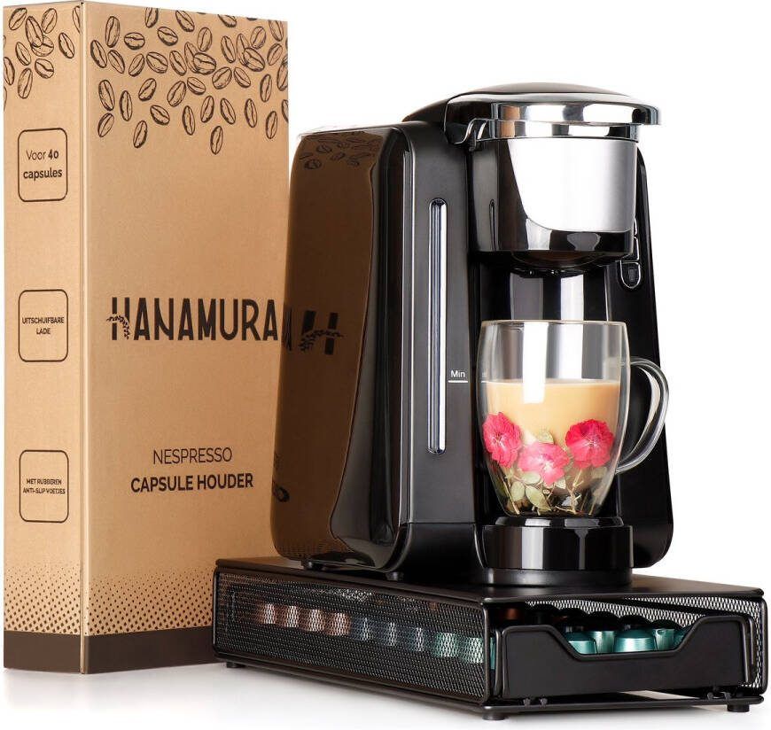 Hanamura capsulehouder – Koffiecups houder met lade – Capsulehouder nespresso voor 40 cups