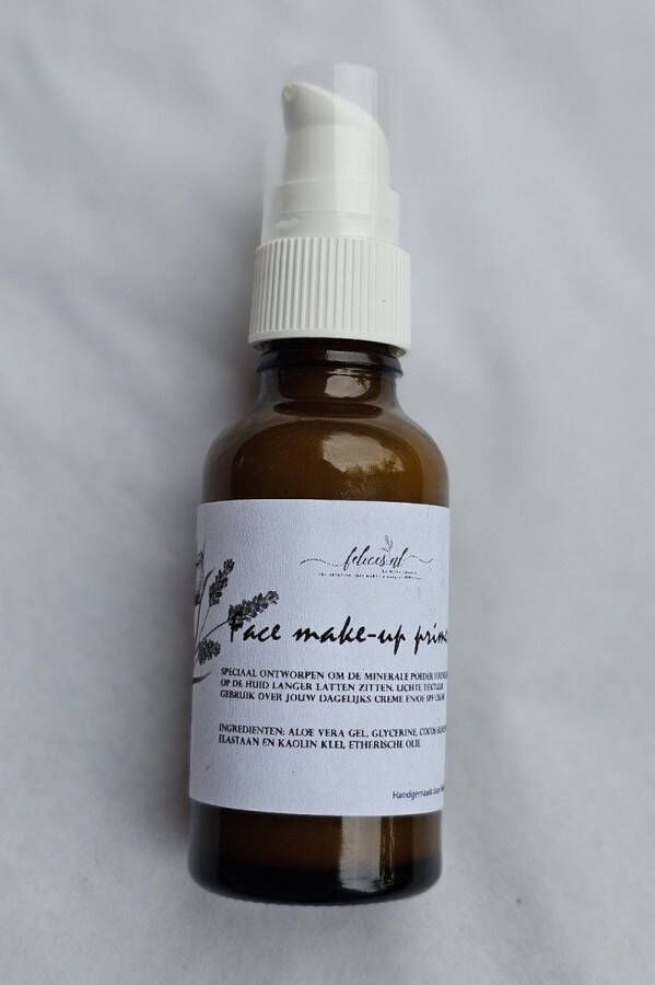 Handgemaakt bij Felices.nl Biologische gezicht make-up primer voor alle huid types minerale foundation primer 30ml