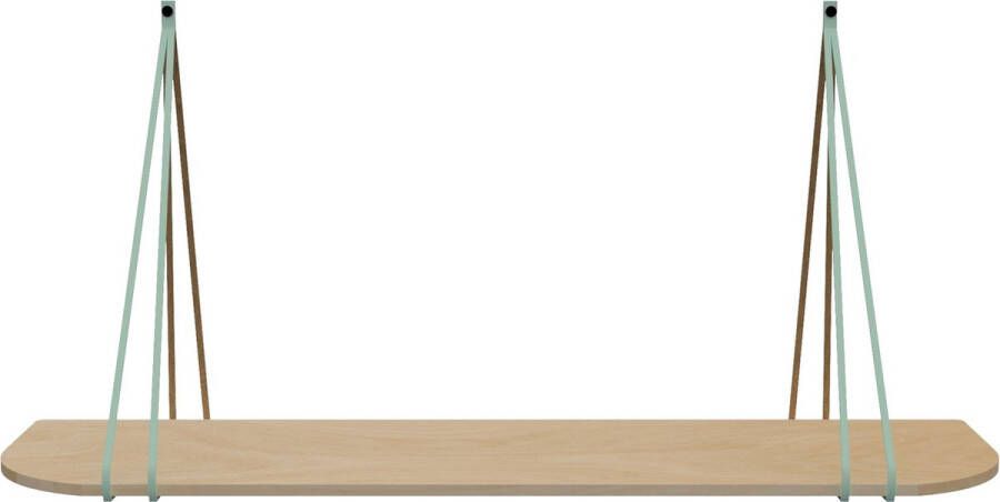 Handles and more Black Friday KORTING! Leren split-plankdragers 100% leer LICHTBLAUW set van 2 excl. plank (leren plankdragers banden leren plank banden)