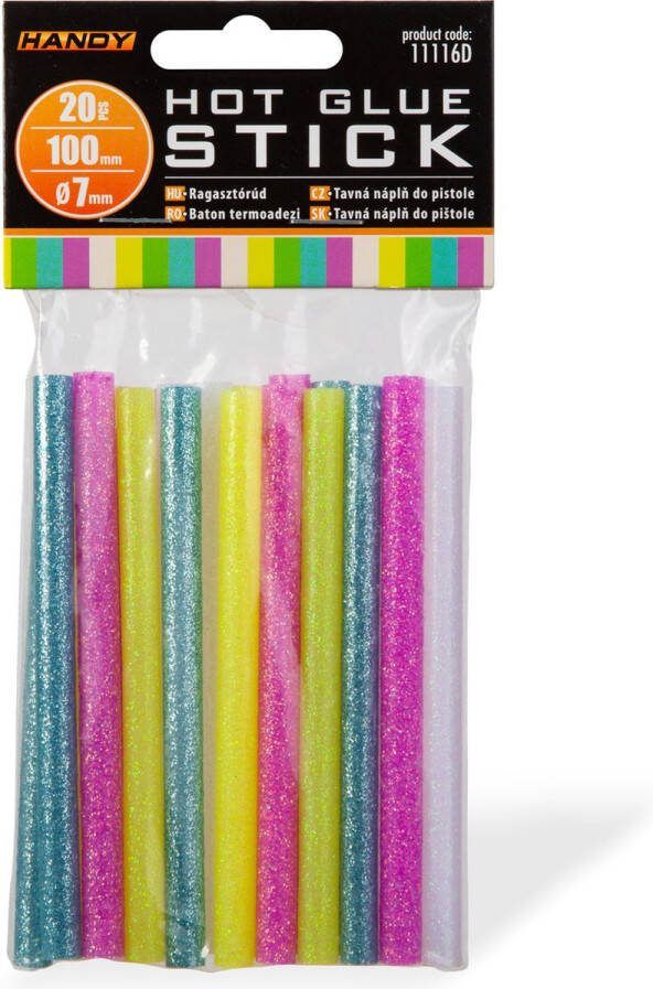 Handy Lijmpistool Vullingen Fluorescerende Kleuren Lijmpatronen 7MM Rond 100MM Lang Lijm Patronen voor Lijmpistool O.A. Lijmpistool