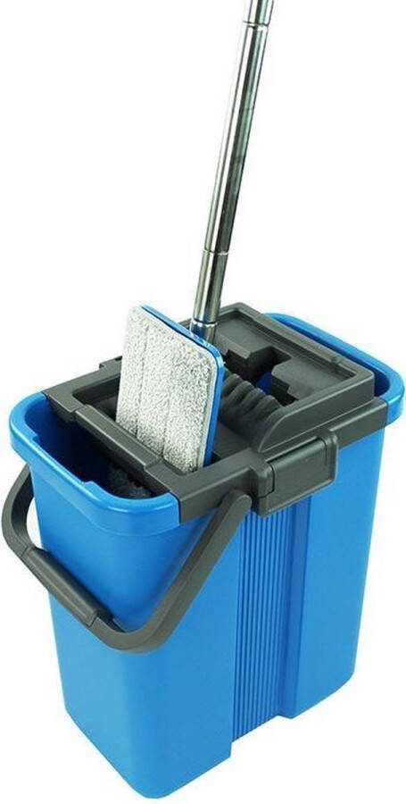 Handy Mop Dweilsysteem Vloerwisser Emmer met wringer Blauw