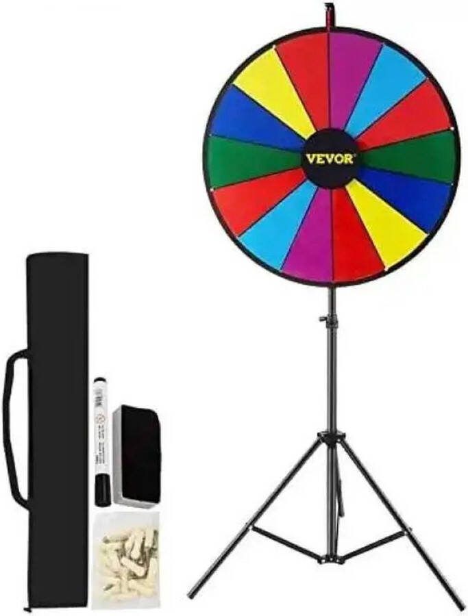 HandyHaven Rad van fortuin Tafelblad Roterend blad Draaischijf Draairad Draaiwiel Wiel Schijf Blad Rond Casino Feest Prijzen Winnen Spinning game Spel Diameter 46cm