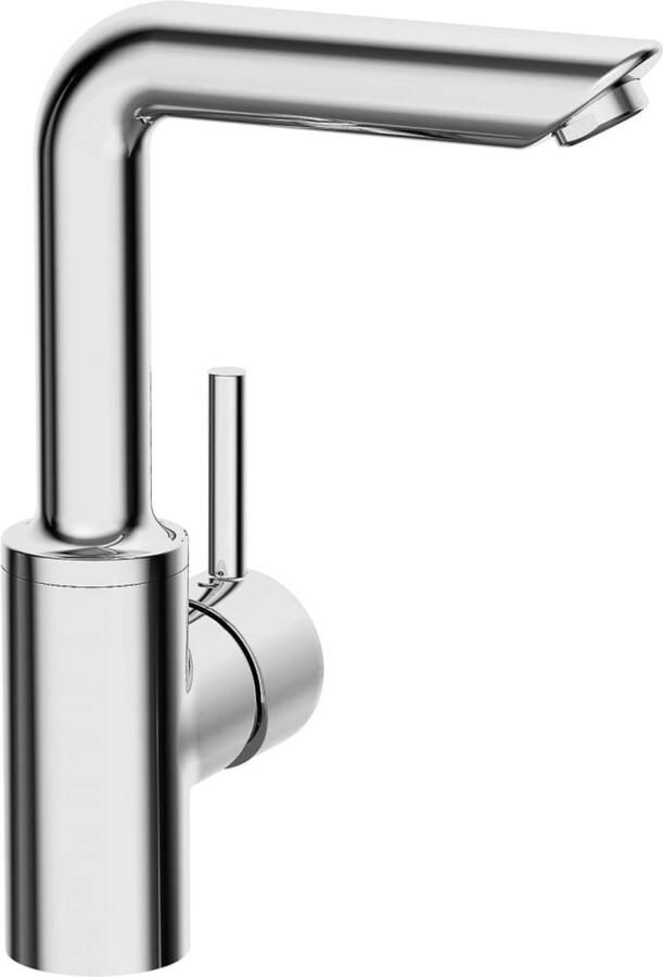 Hansa vantis Styles wastafelkraan met zijbediening met 150° draaibare uitloop 13.9cm chroom