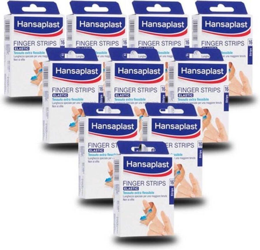 Hansaplast Elastic Fingerstrips Pleisters Vinger Pleister Wondpleisters Wondverzorging 10x16 Stuks