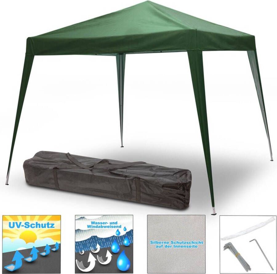 4Goodz Partytent Opvouwbaar Vouwtent Paviljoen 3x3 Meter Groen