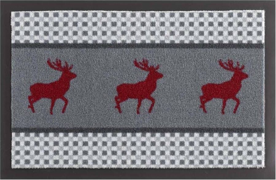 Hanse Home Deurmat kerst Rendieren Wasbaar 30°C 40x60 cm