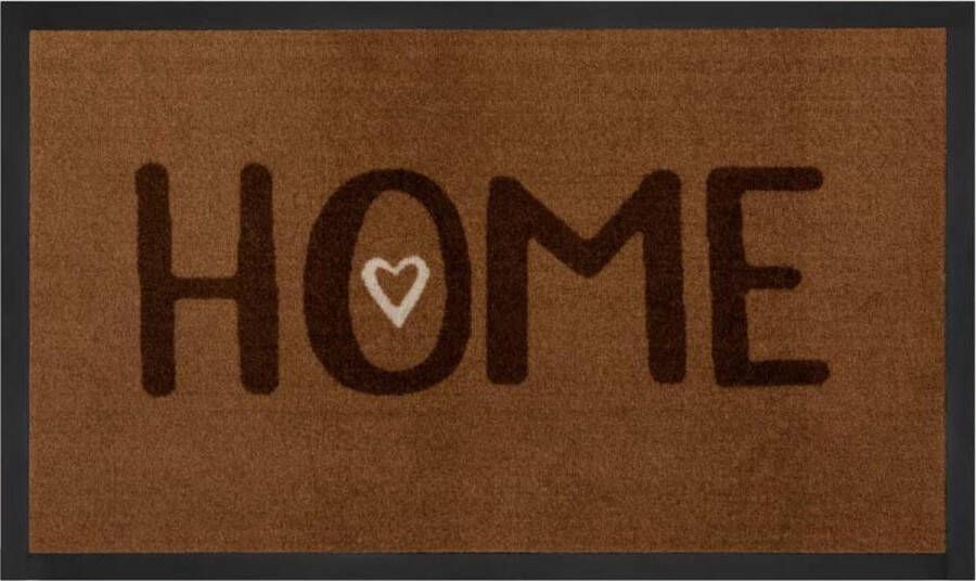 Hanse Home Deurmat “Lovely Home” – bruin – wasbaar 30°C 45x75 cm