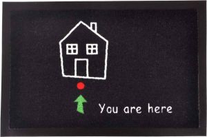 HANSE Home Mat Standplaats Geschikt voor binnen en buiten met tekst tekstdesign robuust gemakkelijk in onderhoud antislip ingang
