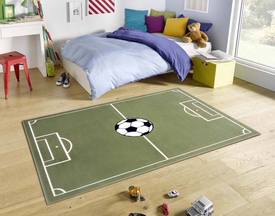 Hanse Home Kindervloerkleed voetbalveld Estadio groen 120x170 cm