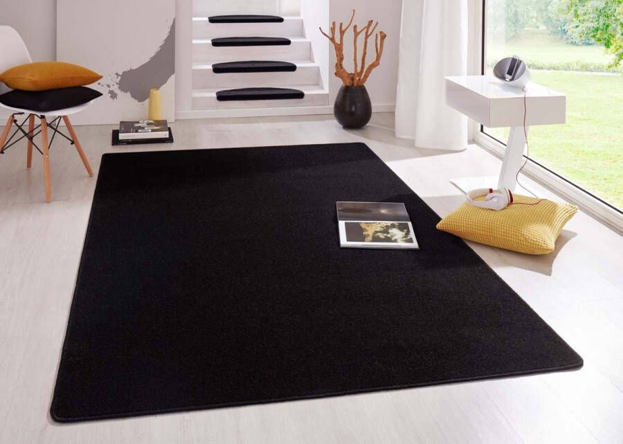 Hanse Home Modern effen vloerkleed Fancy zwart 100x150 cm