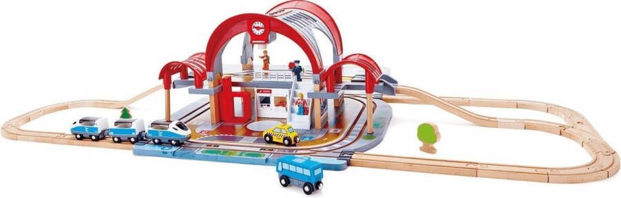 Hape Grand City Station Houten treinset