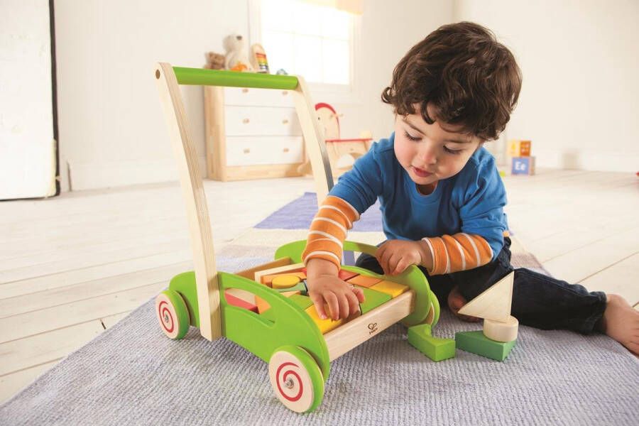 Hape Loopwagen Blokkenkar Speelgoed 1 jaar