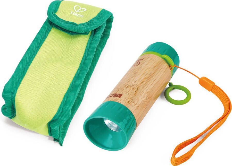 Hape Speelgoed Kinder Zaklamp Handgedreven Houten speelgoed groen