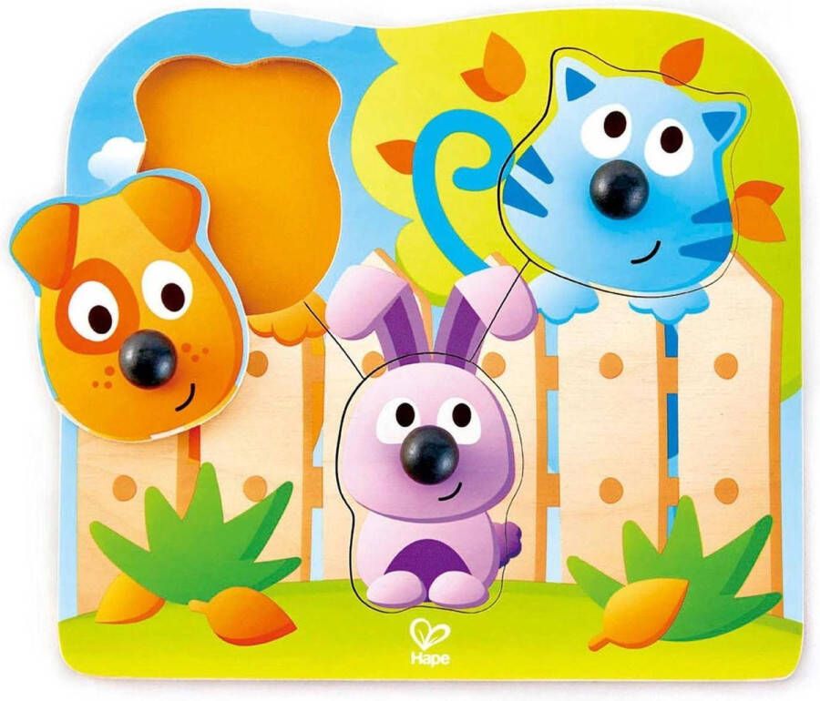 Hape Vormenpuzzel Dieren Junior Hout 3 Stukjes