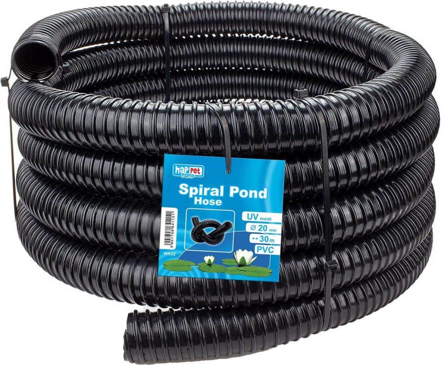 Happet L-WK51ST Vijver Accessoires Toebehoren Hosepipe for connections pump-uv lamp-pond. Corrugated black bendresistable. Length 5 m