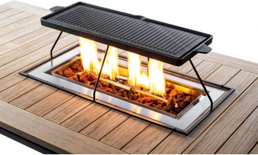 Happy Cocooning Grillplaat Inbouwbrander rechthoek 72 x 34 x 25 cm