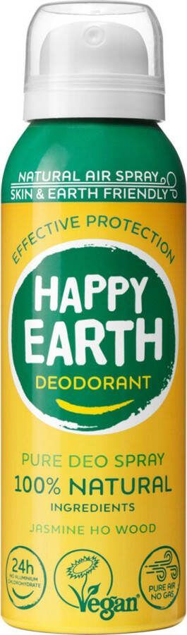 Happy Earth 100% Natuurlijke Deodorant Air Spray Jasmine Ho Wood 100 ml