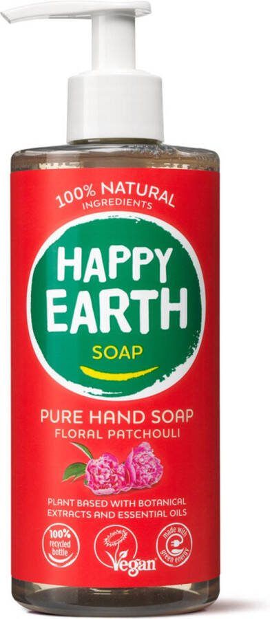 Happy Earth 100% Natuurlijke Handzeep Floral Patchouli 300 ml