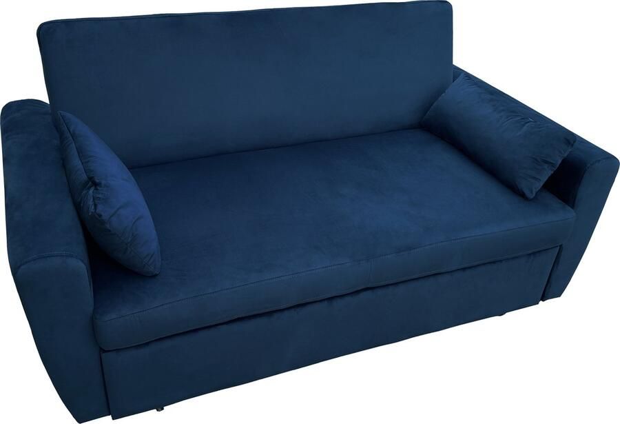 Happy Garden MATT 2 zits slaapbank blauw fluweel