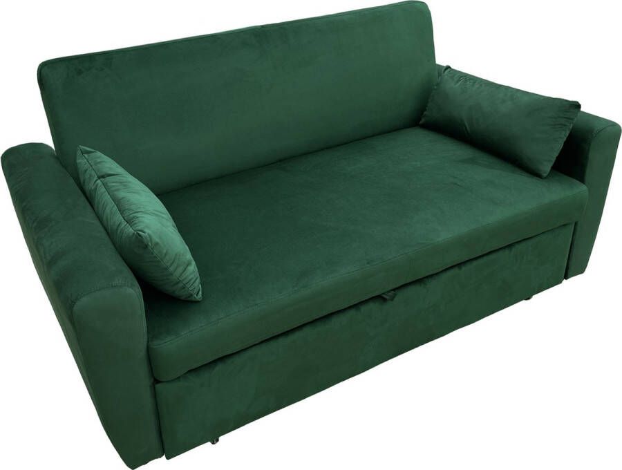 Happy Garden MATT 2-persoons groen fluwelen slaapbank