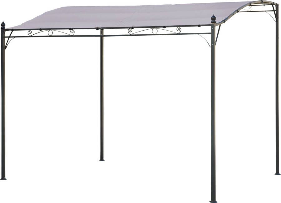 HAPPY GARDEN Pergola Voor Wandmontage 3 × 2 5m Nice Taupe