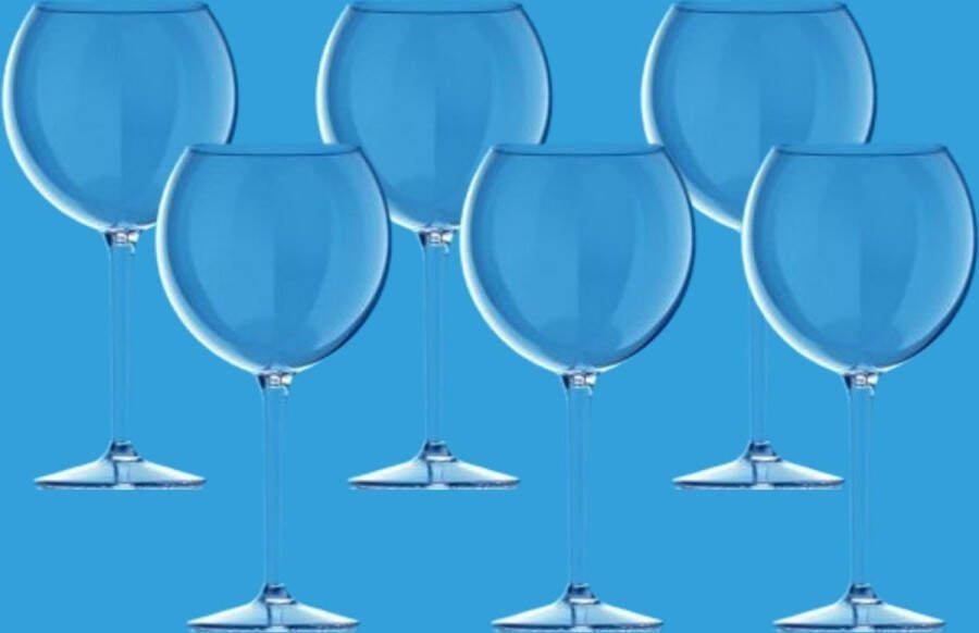 Happy Glass OneTrippel Cocktailglazen Gin Tonic Glazen Onbreekbare glazen Cocktailglas 6 stuks Cocktailset 63 cl