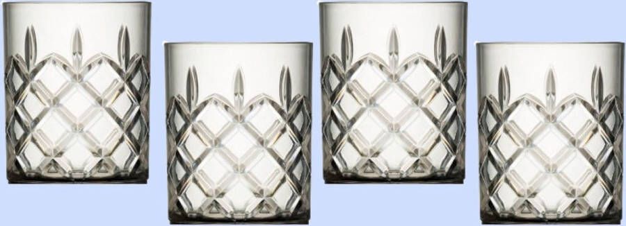 Happy Glass OneTrippel Waterglazen Onbreekbare glazen Waterglas 4 stuks Glazen Waterglas Cocktailglazen Kristallen 35 cl