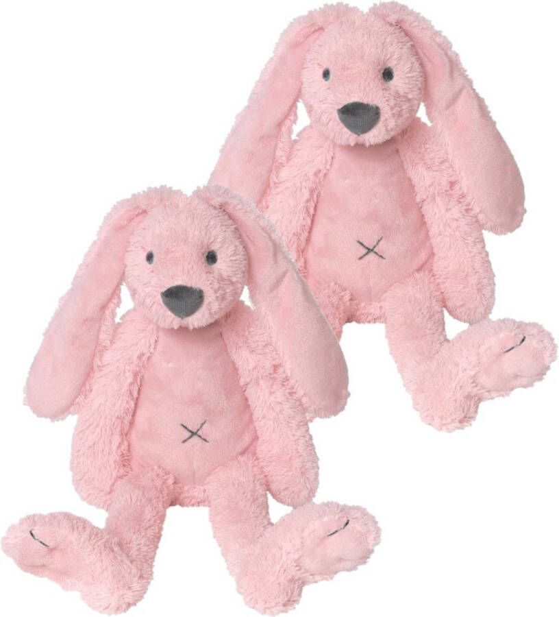 Happy Horse 2x stuks roze pluche konijn knuffel Richie Dieren speelgoed konijnen