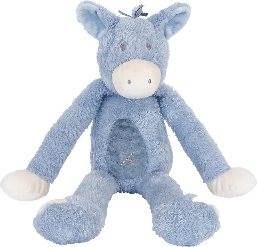 Happy Horse Ezel Denzell Knuffel 40cm Blauw Baby knuffel