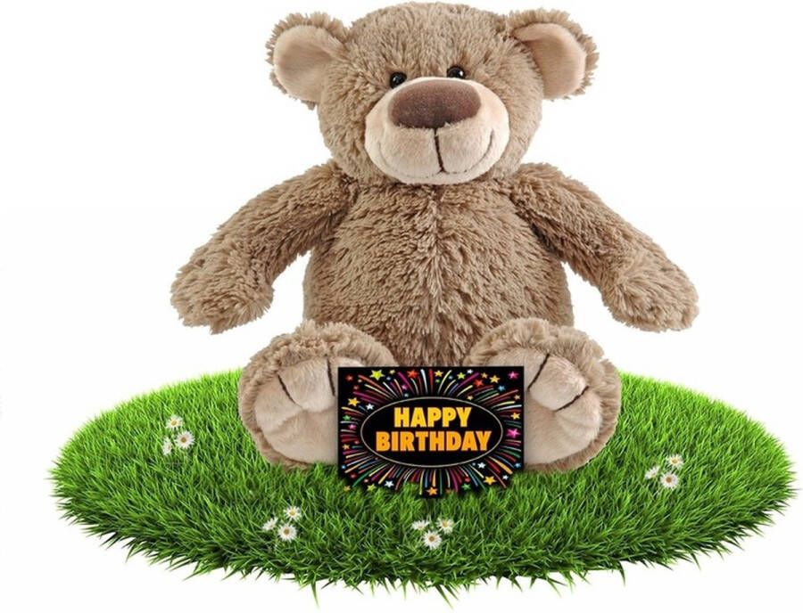 Happy Horse Verjaardag knuffel beer 40 cm + gratis verjaardagskaart Knuffelberen